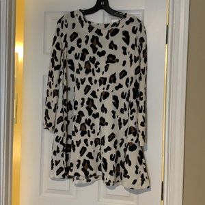 Leopard print swing dress